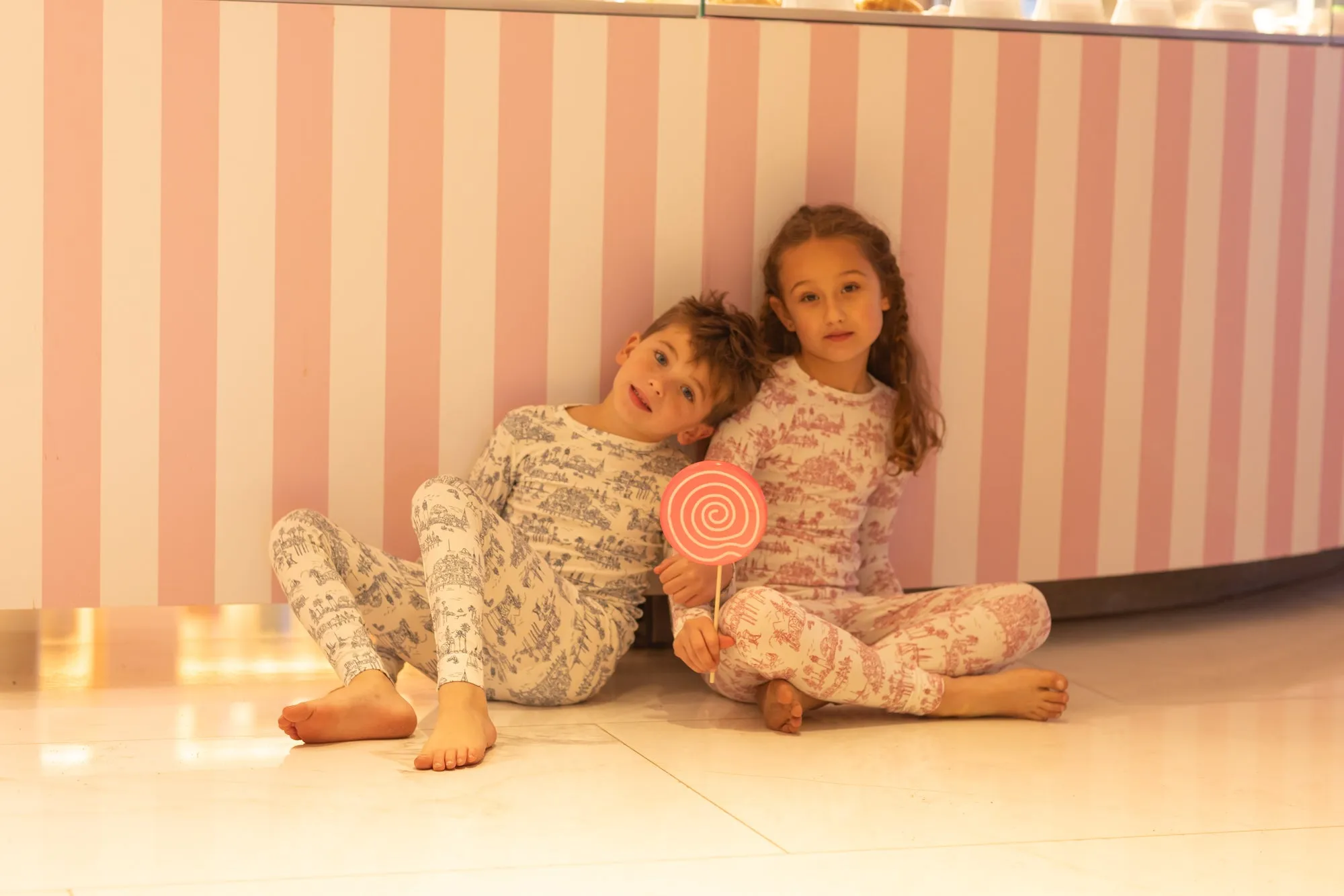 Bopop Pink Coastal Toile Pajamas