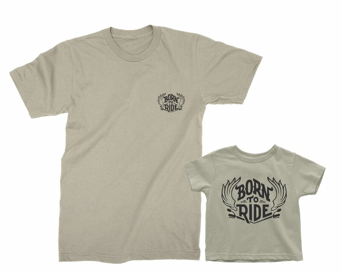 Born to Ride. Father's Day gift for Dad. Motorcycle Shirt. Boy dad gift. Dad of Boys shirt, Gift for Dad, Dad and Baby boy shirt. N/B PR23