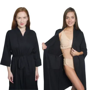 Breast Cancer Post Surgery Mastectomy Recovery Robe with Internal Drain Pockets