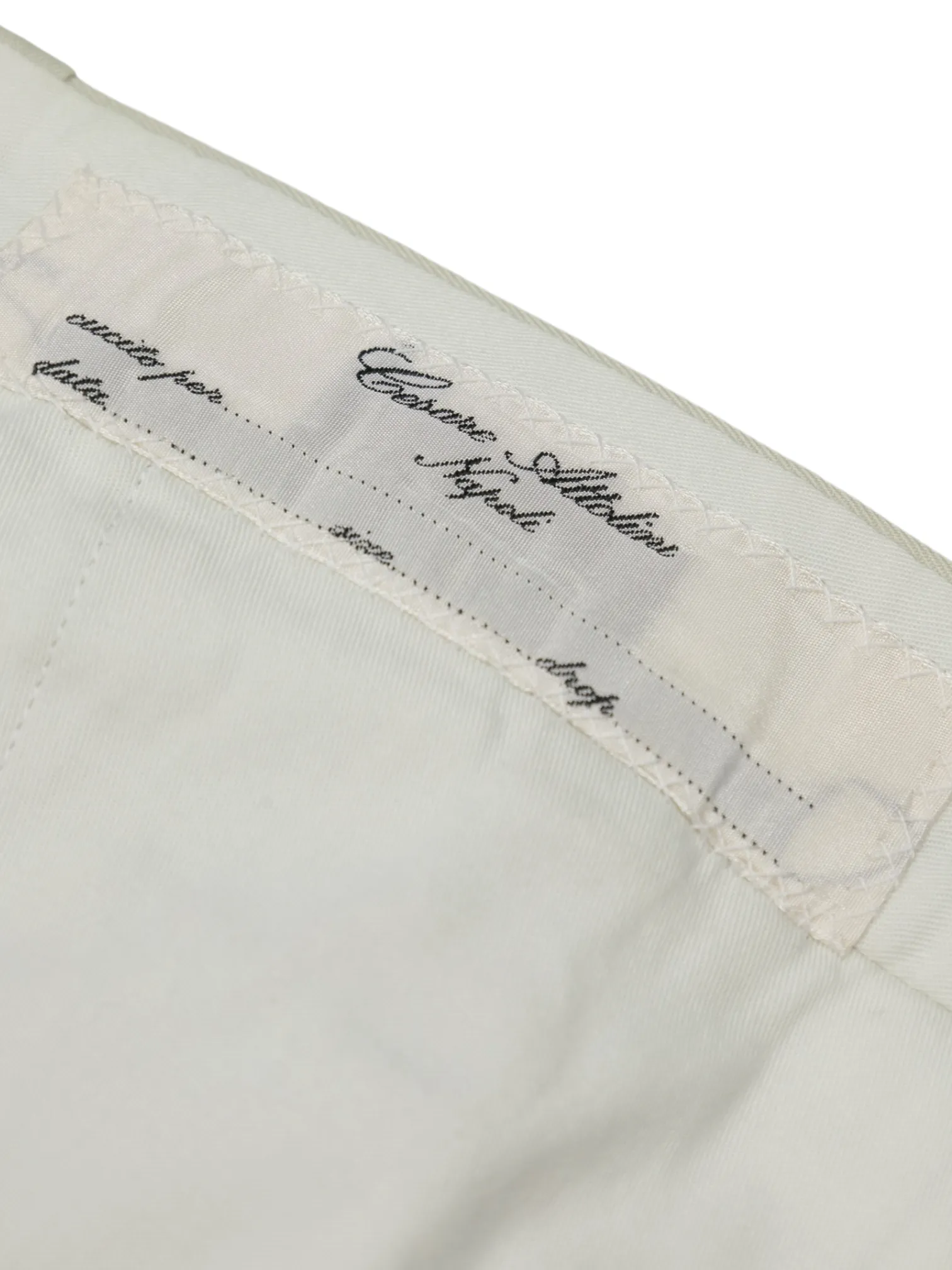 Cesare Attolini Stone Grey Cotton Twill Sartorial Trousers