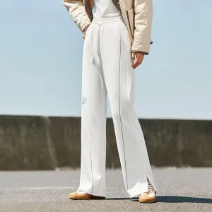 Chic Wide-Leg Slit Trousers for Women