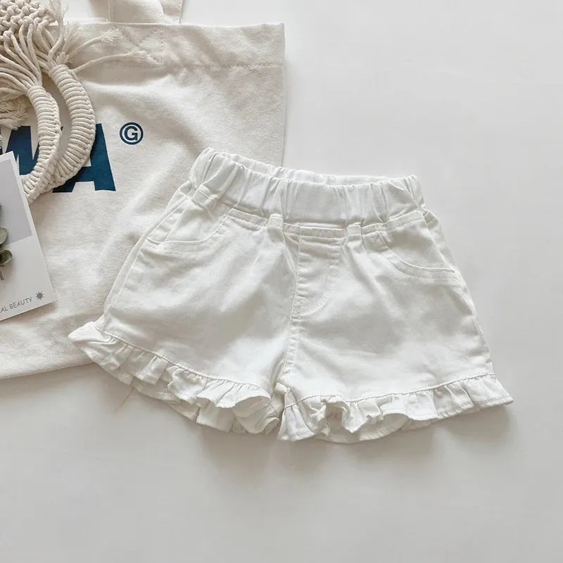 Children’s Ruffle Denim Shorts