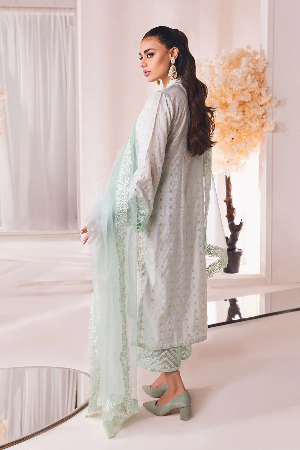 Classic Sea Green Pakistani Salwar Kameez Dupatta Salwar Suit