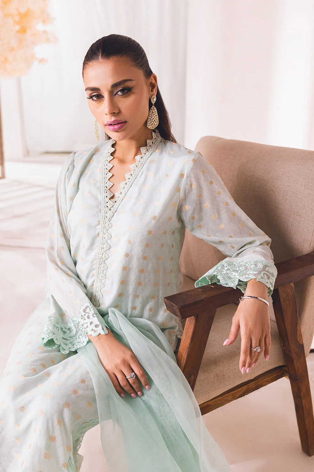 Classic Sea Green Pakistani Salwar Kameez Dupatta Salwar Suit