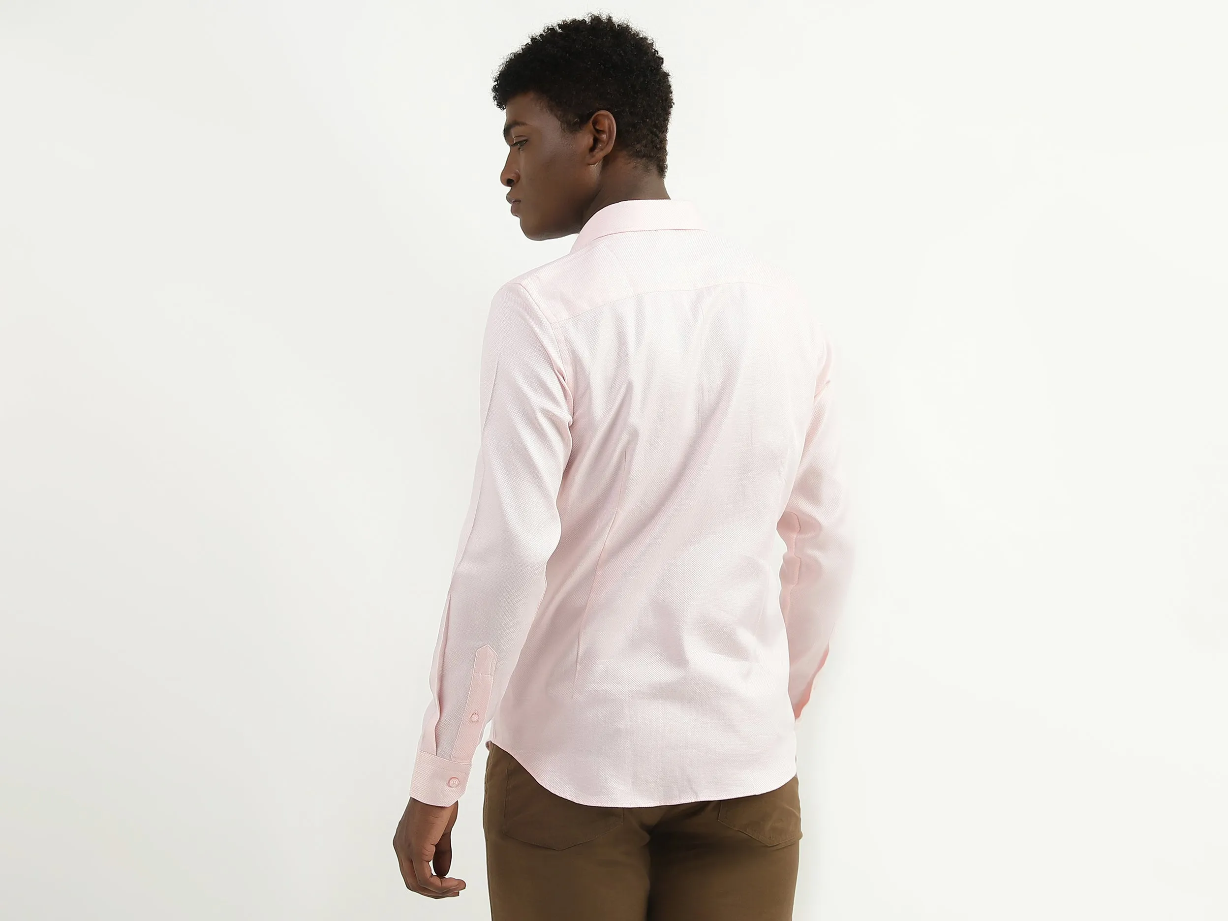 Cotton Solid Spread Collar Mens Shirts