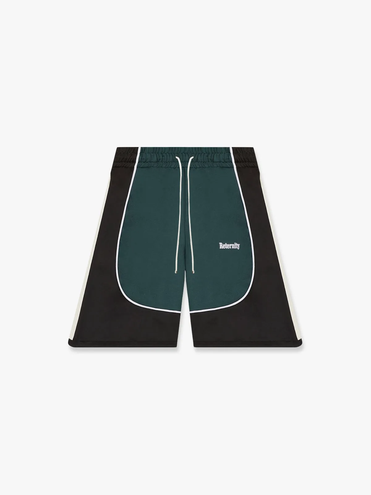 COURT SHORTS - BLACK/SMARAGD GREEN