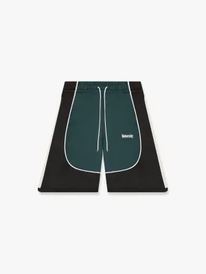 COURT SHORTS - BLACK/SMARAGD GREEN