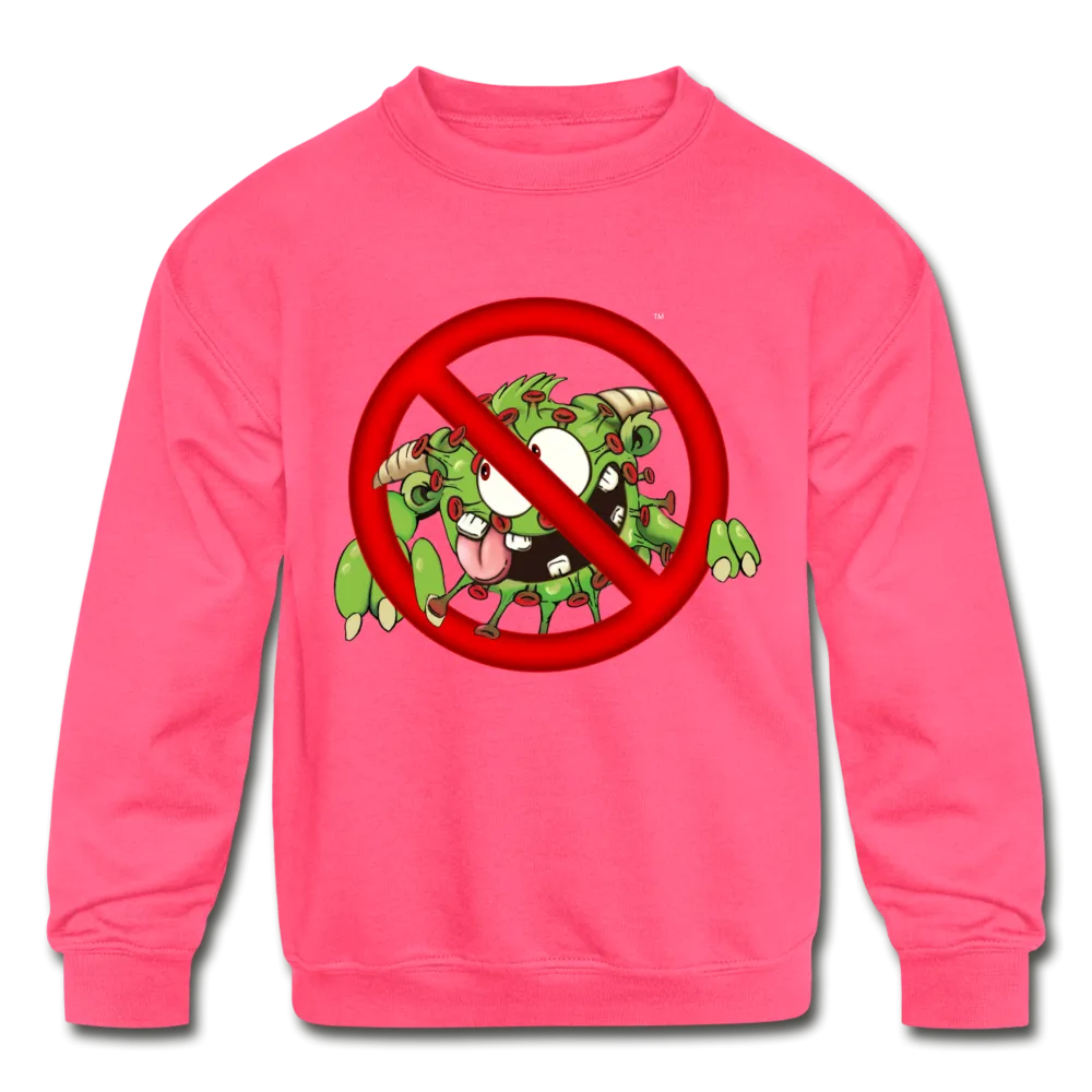 Covid Monster Kids' Crewneck Sweatshirt