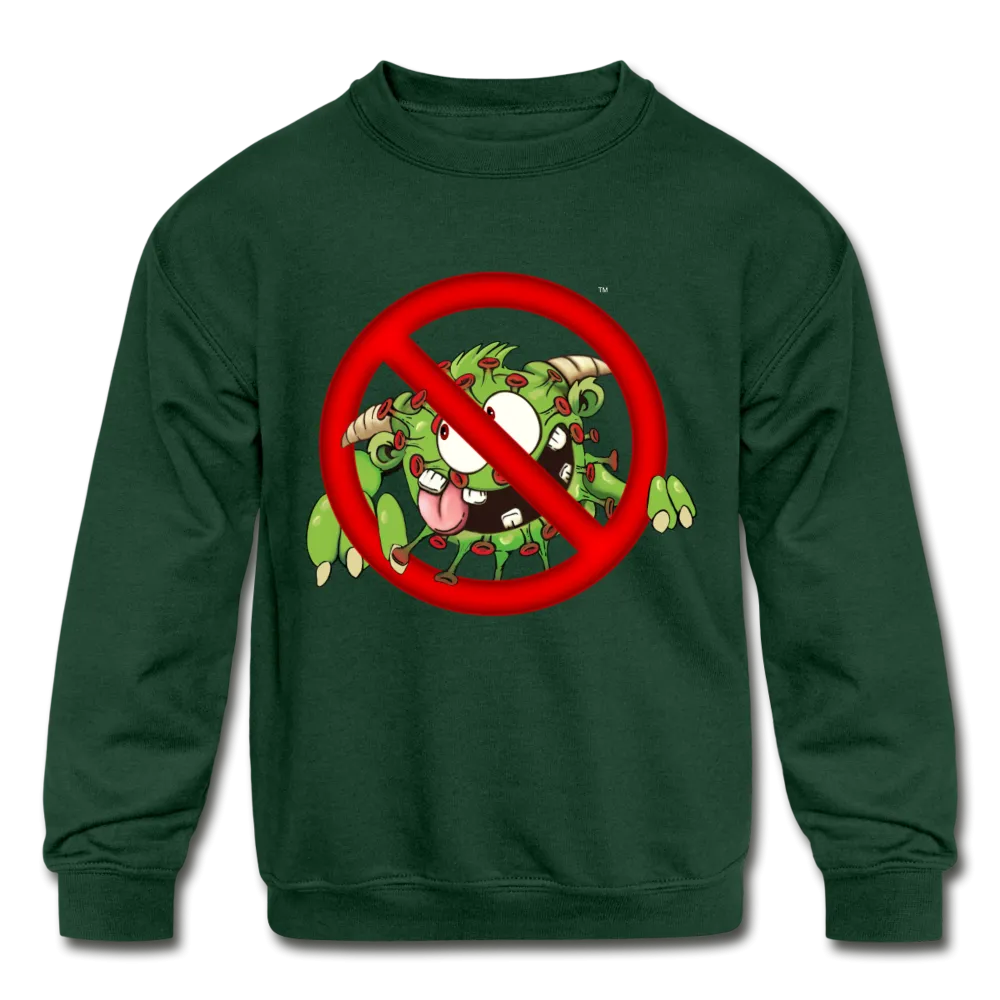Covid Monster Kids' Crewneck Sweatshirt