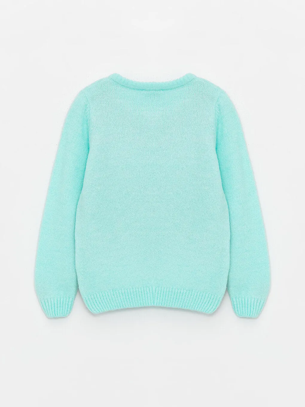 Crew Neck Patterned Long Sleeve Girls Knitwear Sweater