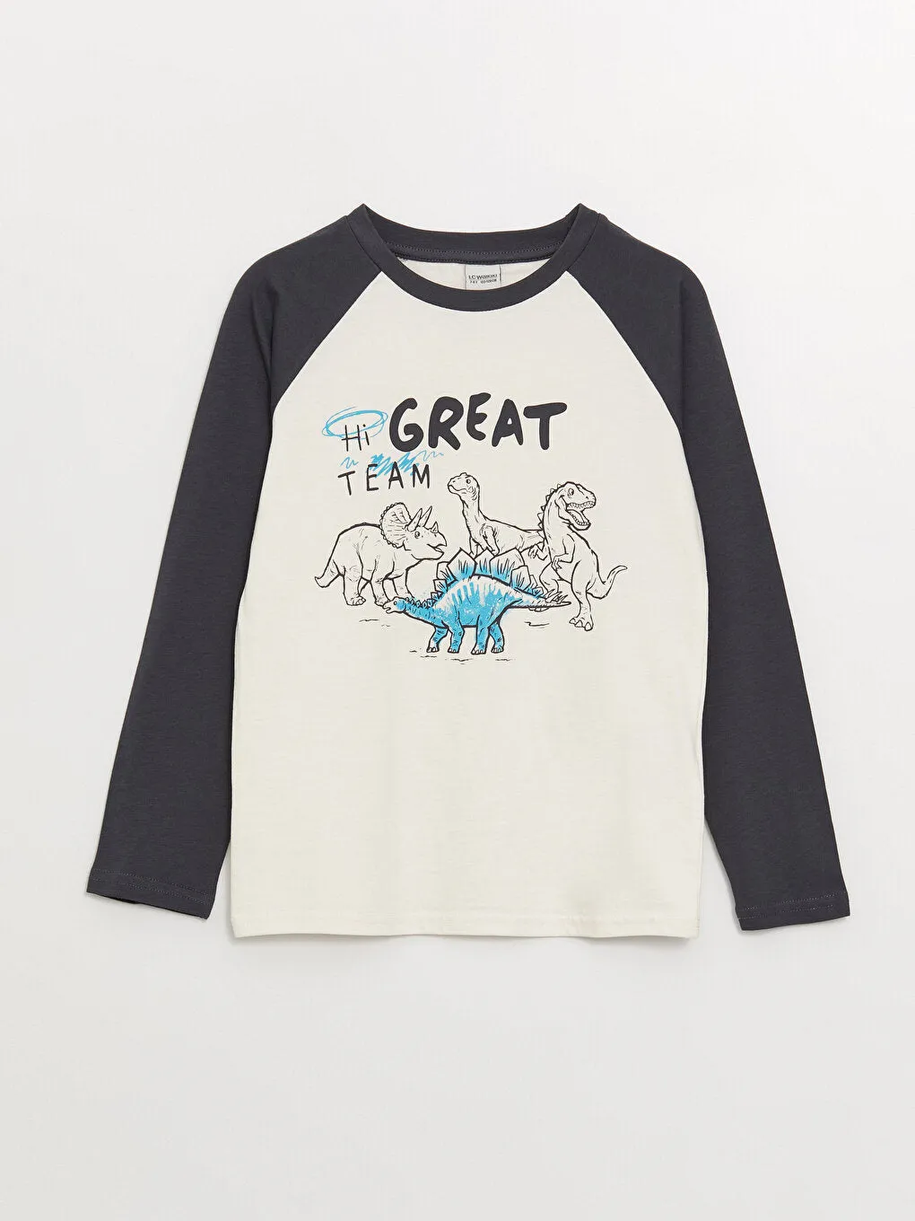 Crew Neck Printed Long Sleeve Boys T-Shirt