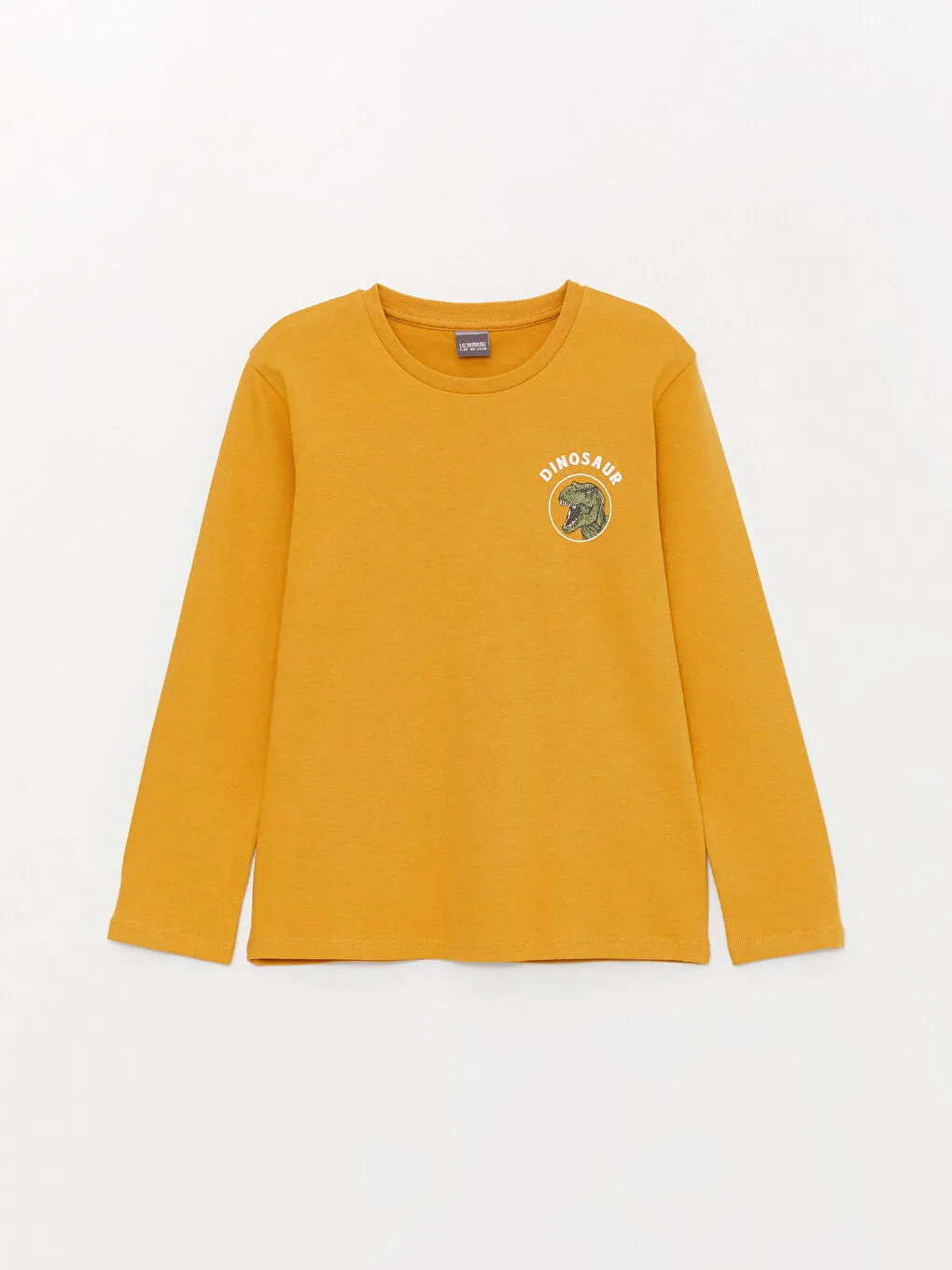 Crew Neck Printed Long Sleeve Boys' T-Shirt