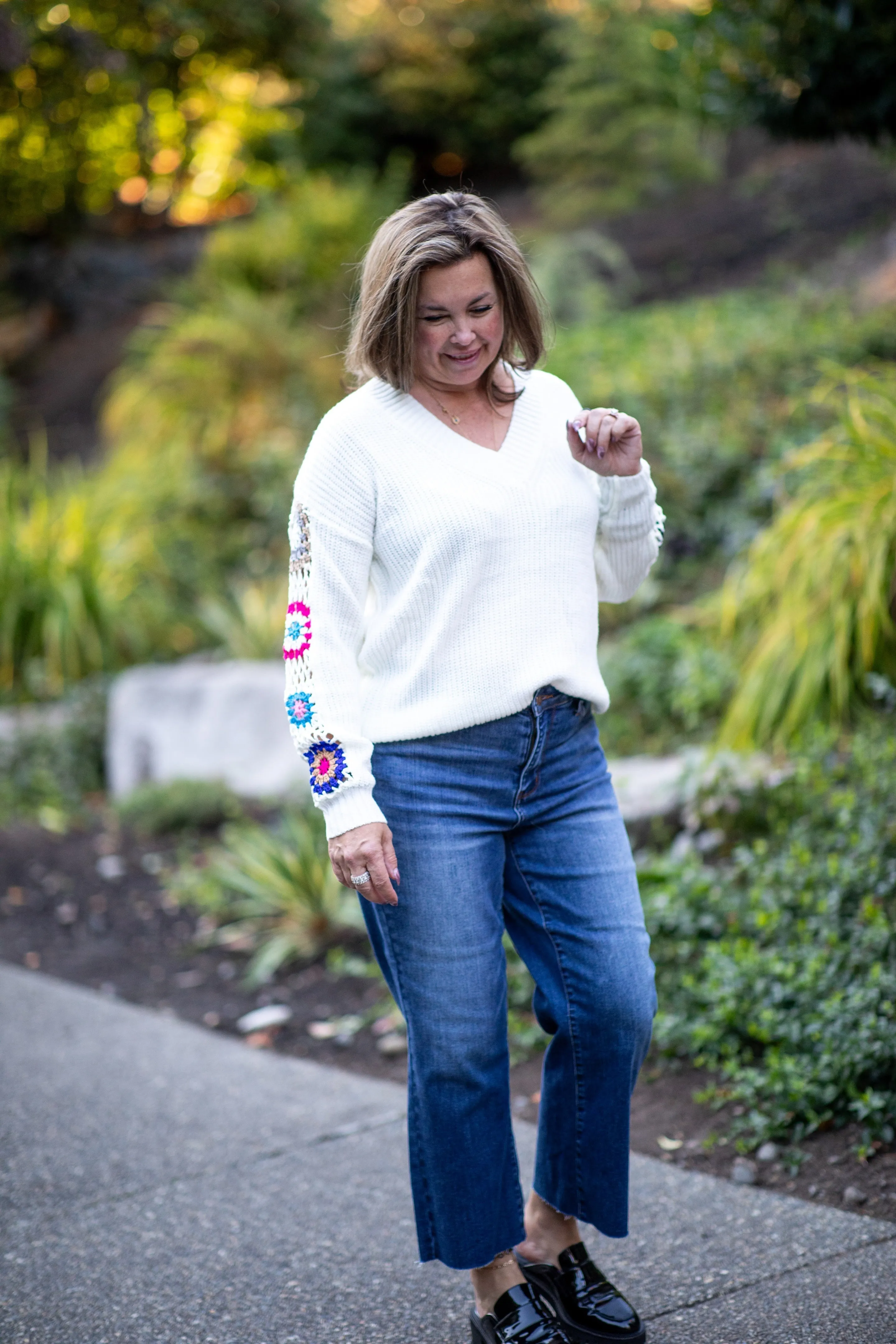 Crochet White Sweater