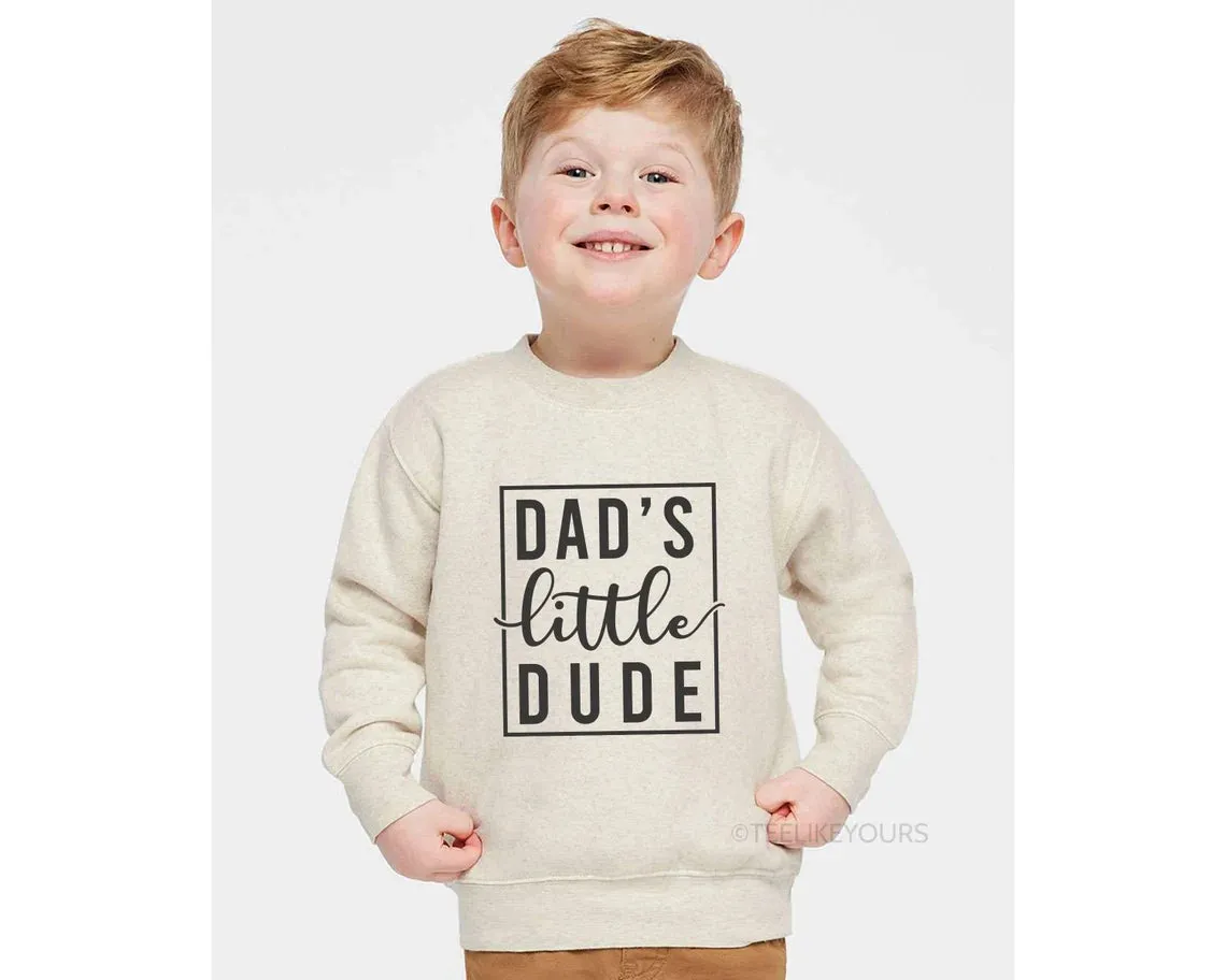 Dad's Little Dude & Dad Matching Sweatshirts, Dad Sweatshirt, Dad to be gift, Father Son Shirt, Baby shower gift, New Dad Gift, Boy Dad Gift
