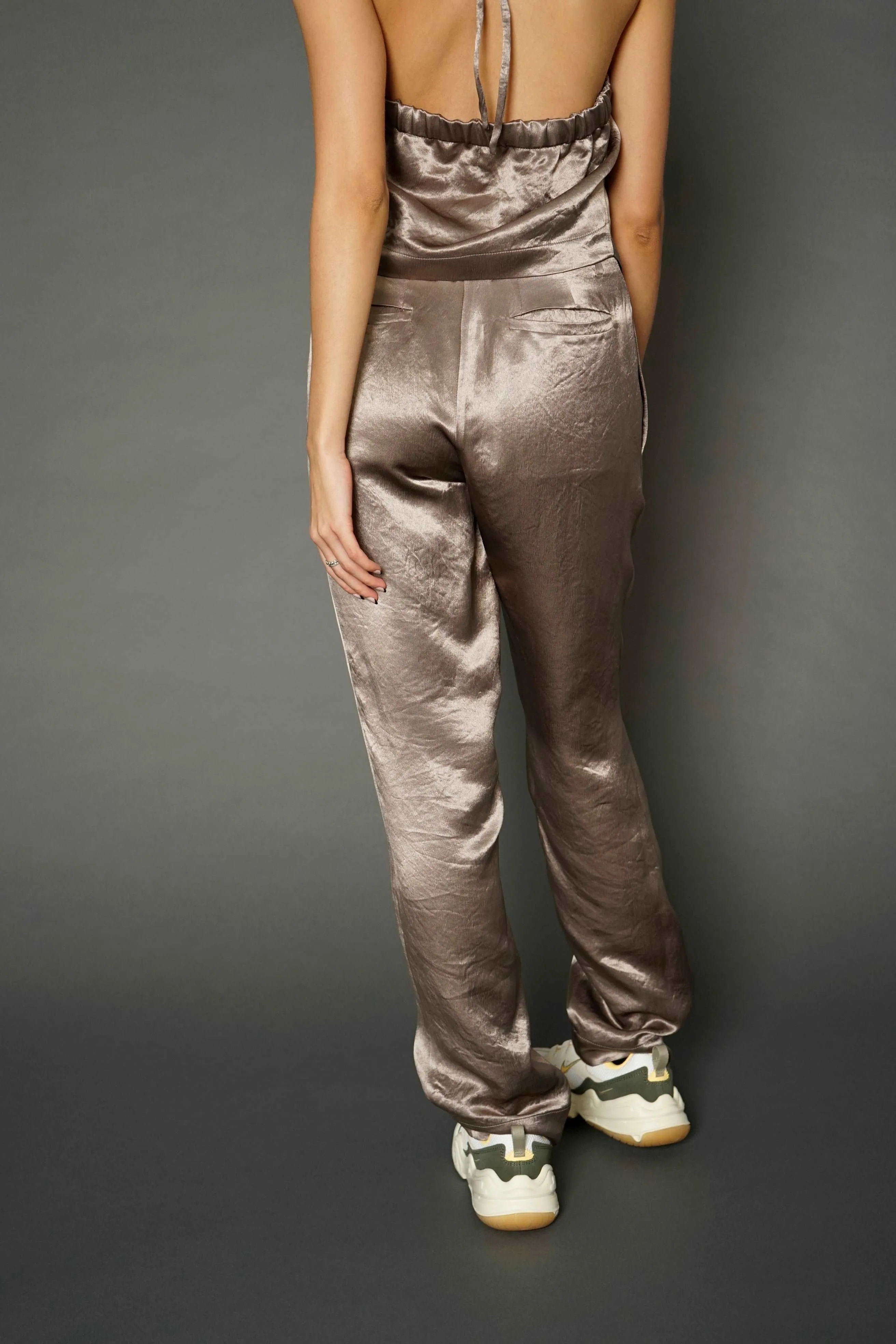 Dax Champagne Pleated Full Pants
