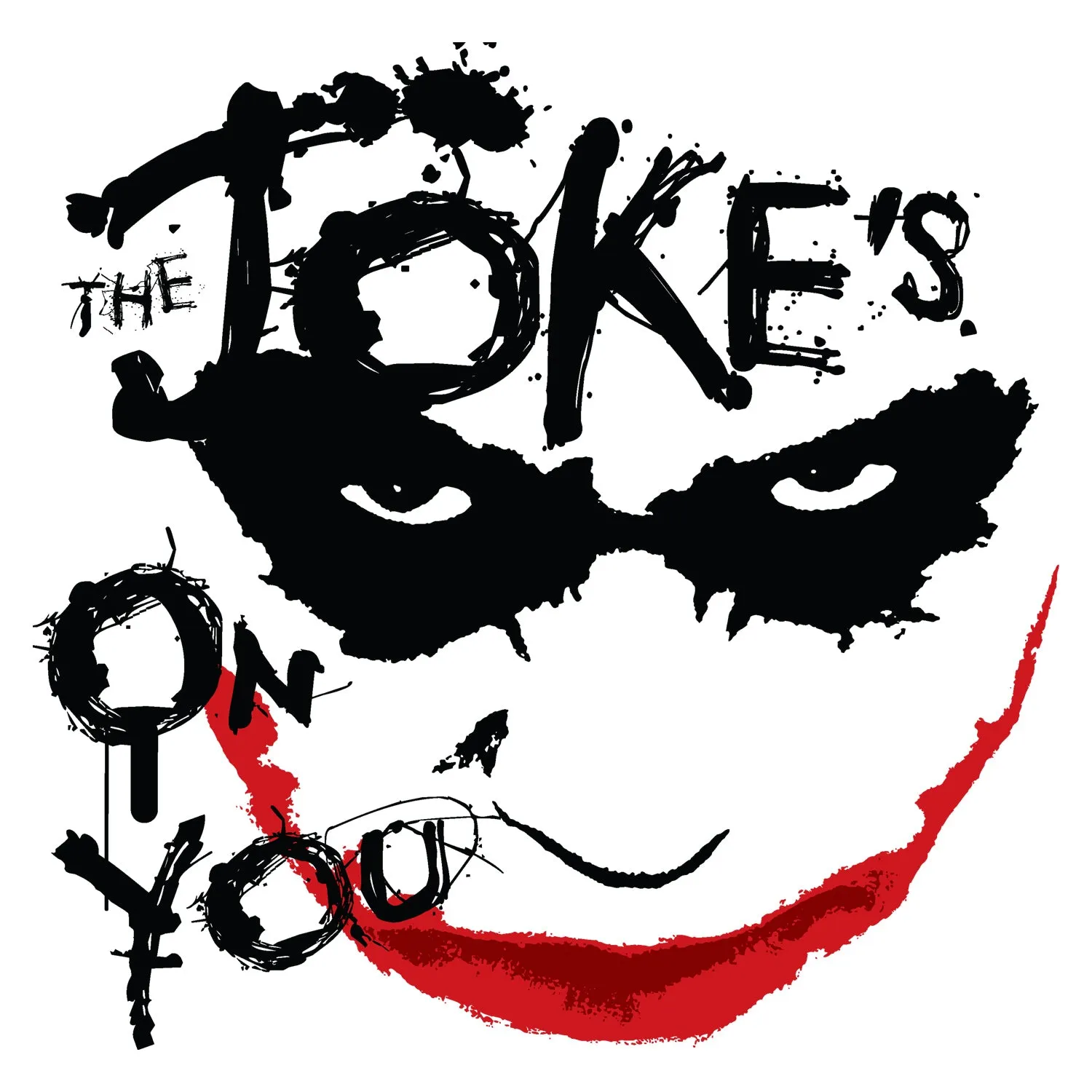 DC Batman Dark Knight Joker Stencil Official Women's T-shirt (White)