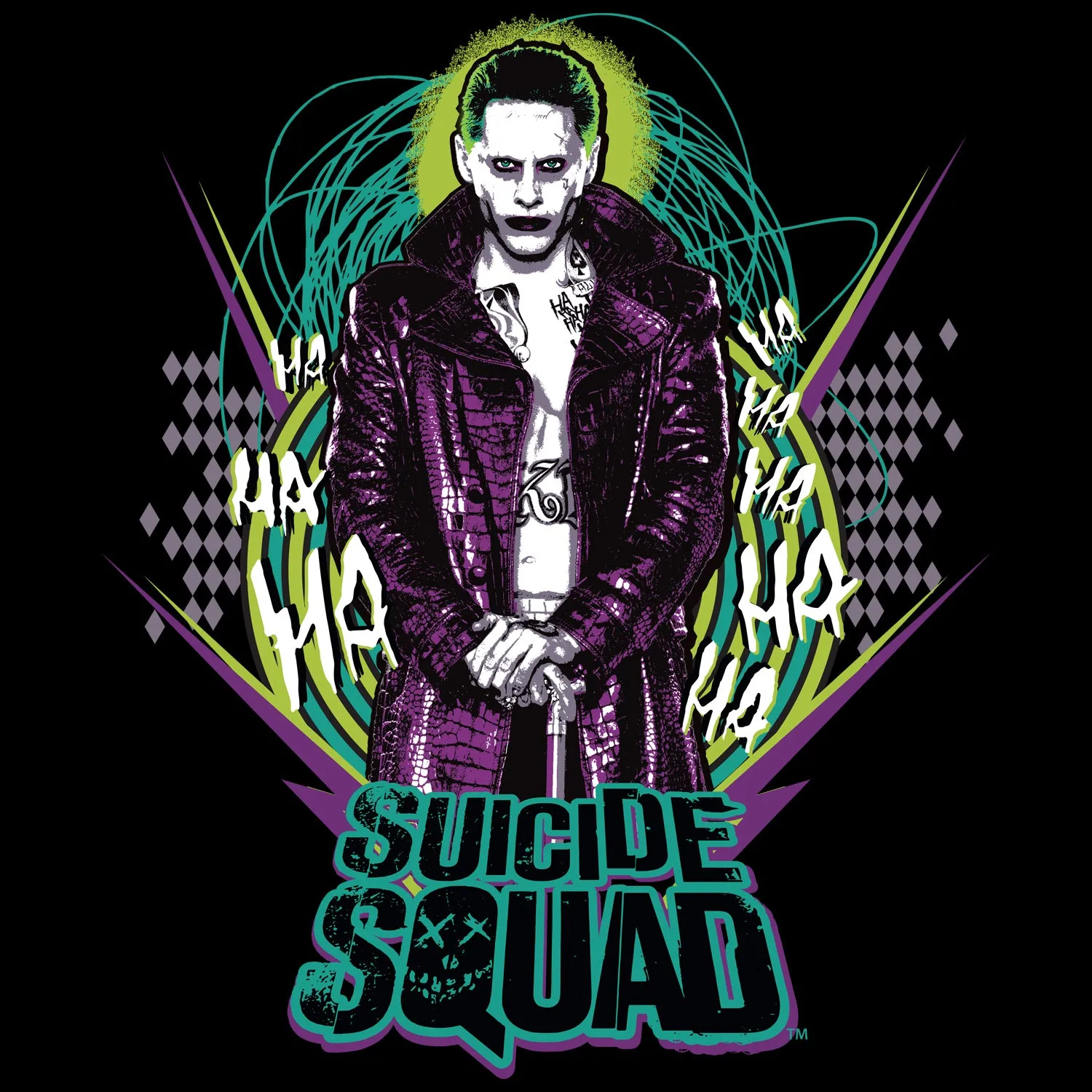 DC Suicide Squad Logo Joker Official Women's Long Tank Dress (Black)