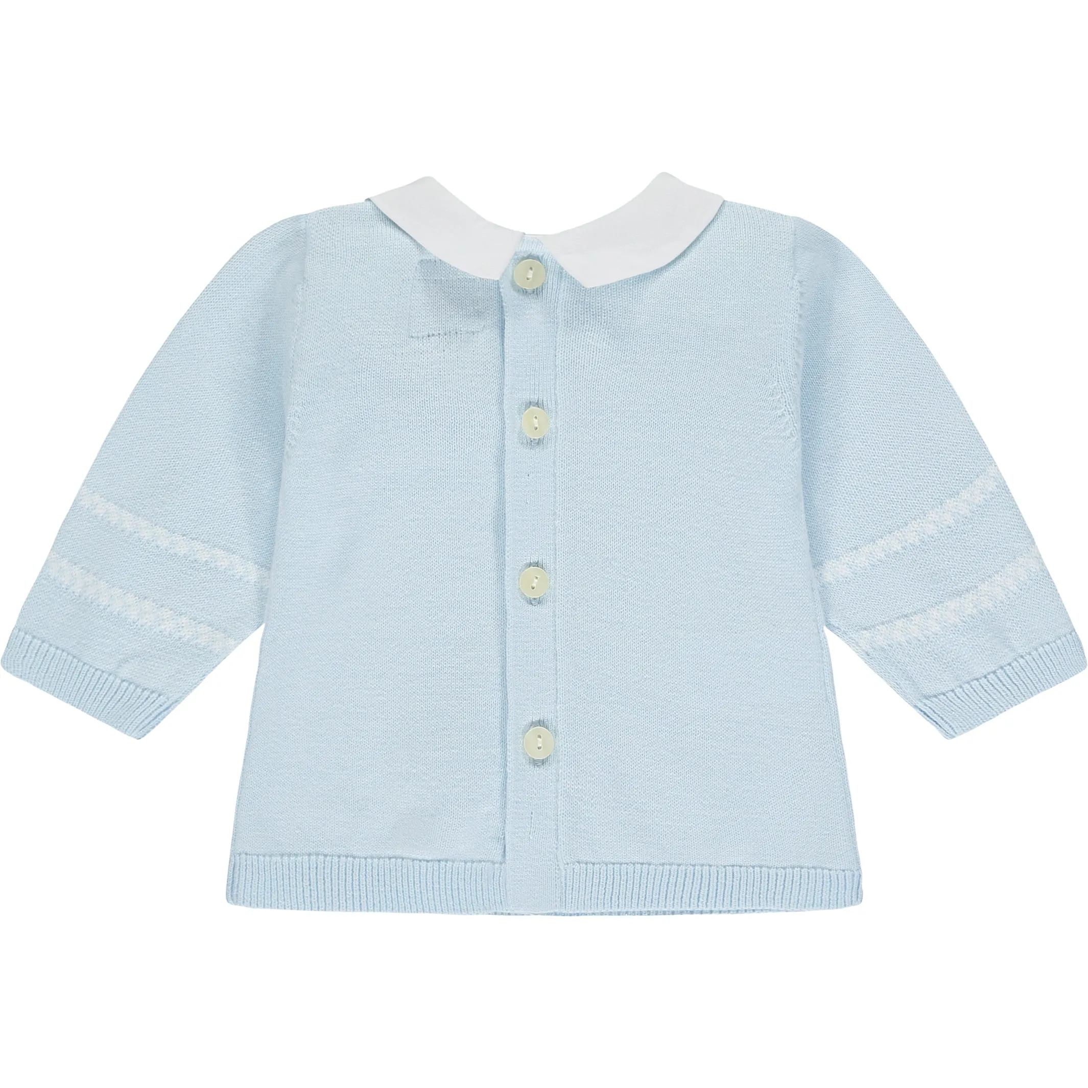 Declan Blue Knit Baby Boys Trouser Set with Hat