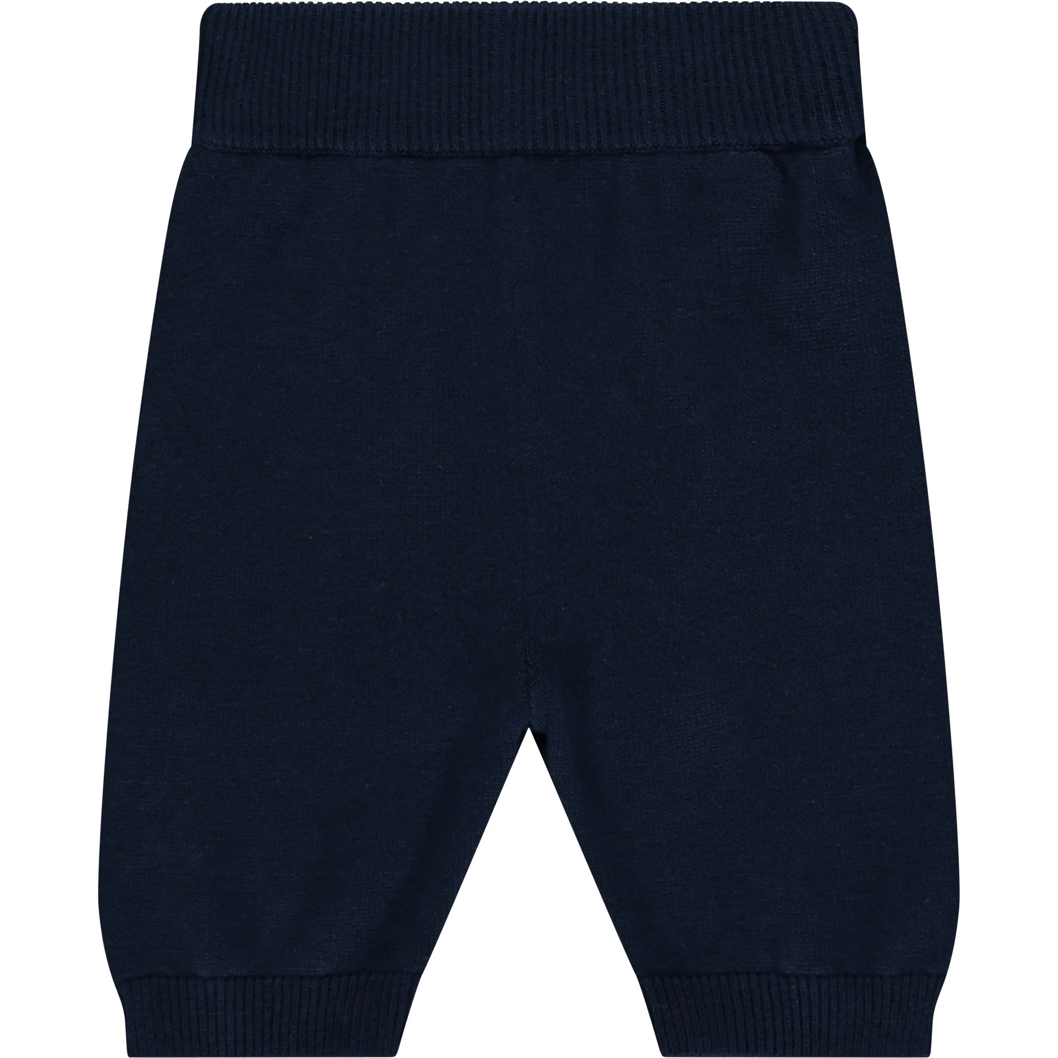 Declan Navy Knit Baby Boys Trouser Set with Hat