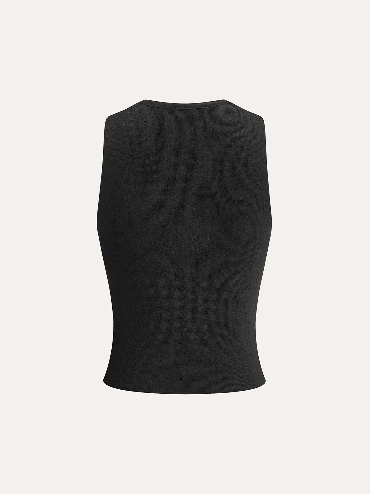 Decor Button Knot-Detail Top