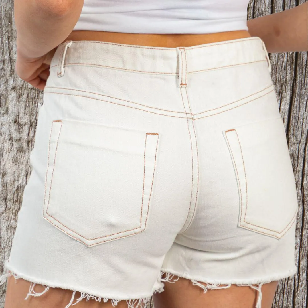 Distressed Denim shorts