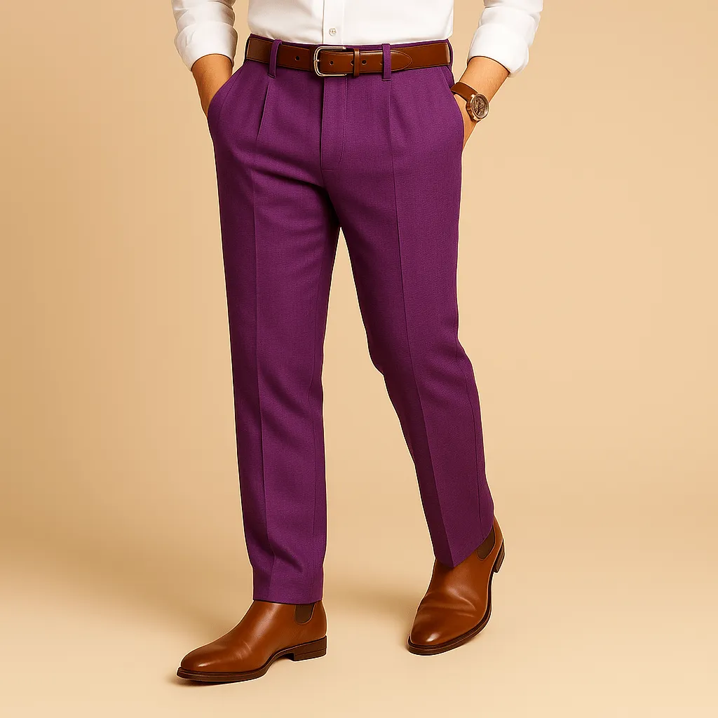Domoir | Pleated Linen Blend Trousers