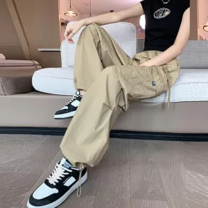 Drawstring Khaki Trousers
