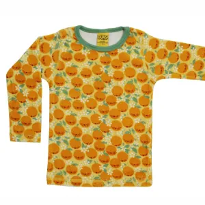 DUNS Sweden Kids Velour Top - Oranges - Yellow