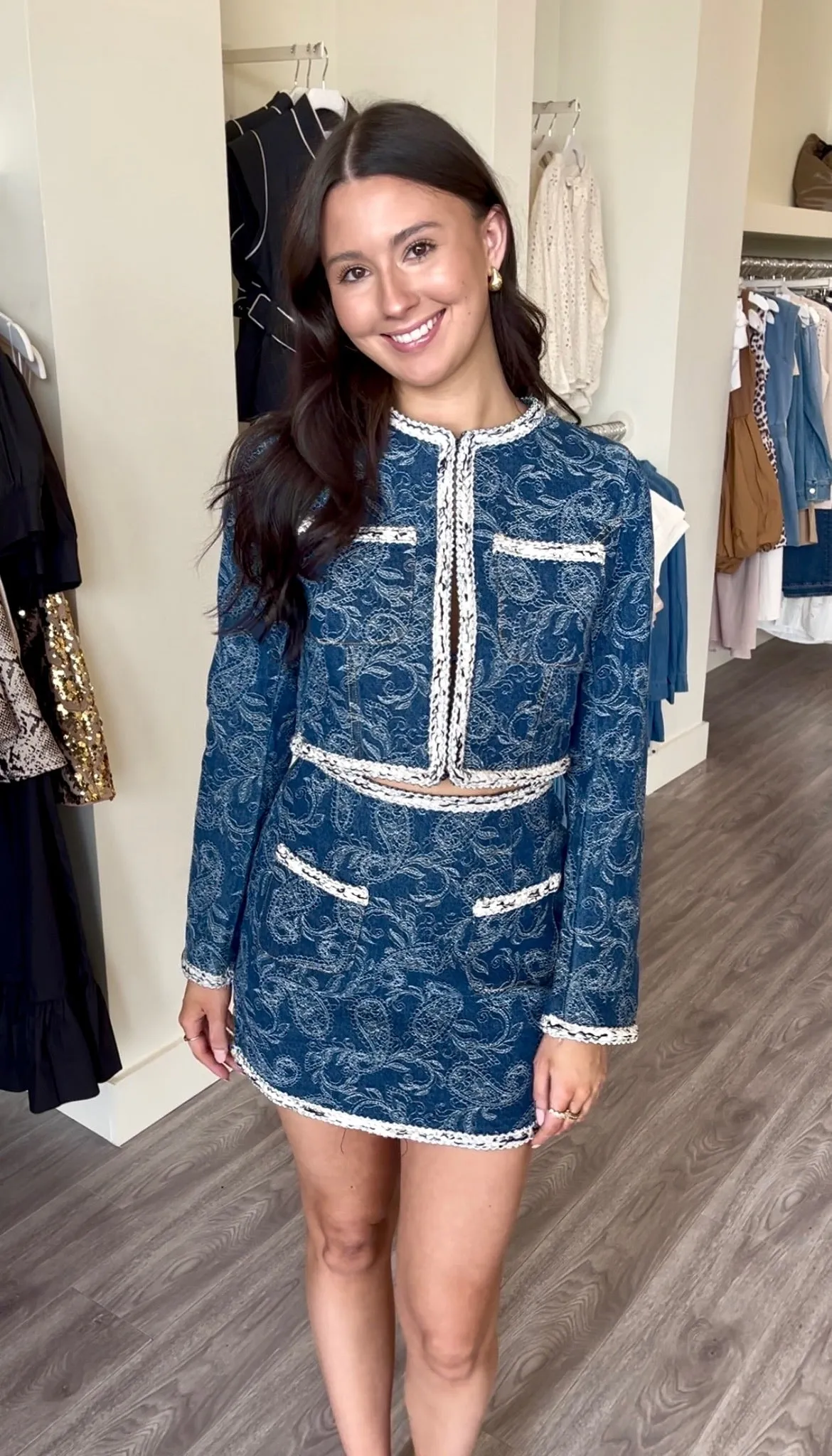 EL2537 Blue demin patterned set