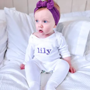 Embroidered Baby Name Rompersuit