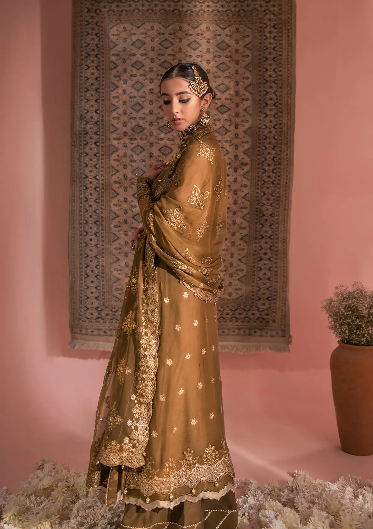 Embroidered Kameez Trouser Pakistani Wedding Dress