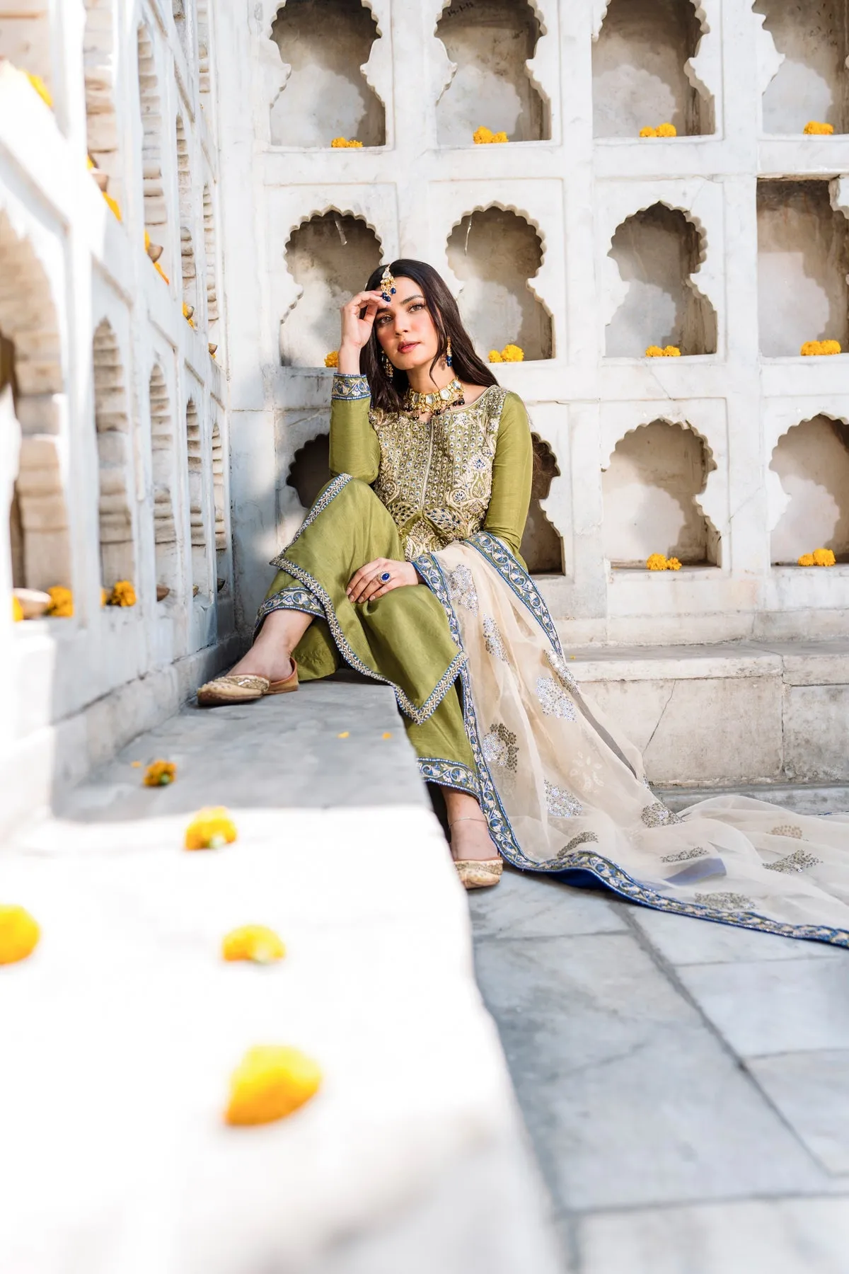 Embroidered Kameez Trouser Pakistani Wedding Dress