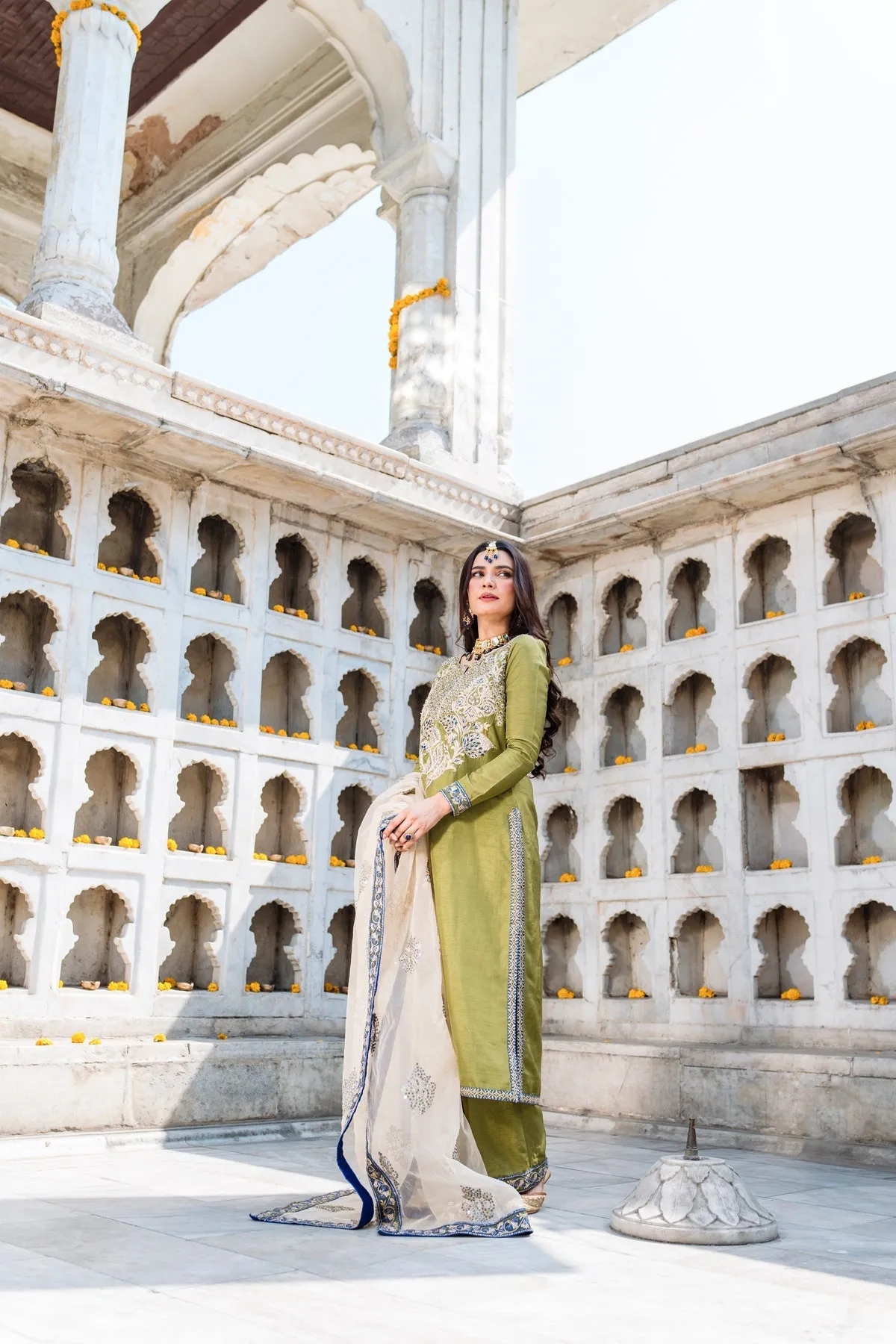 Embroidered Kameez Trouser Pakistani Wedding Dress