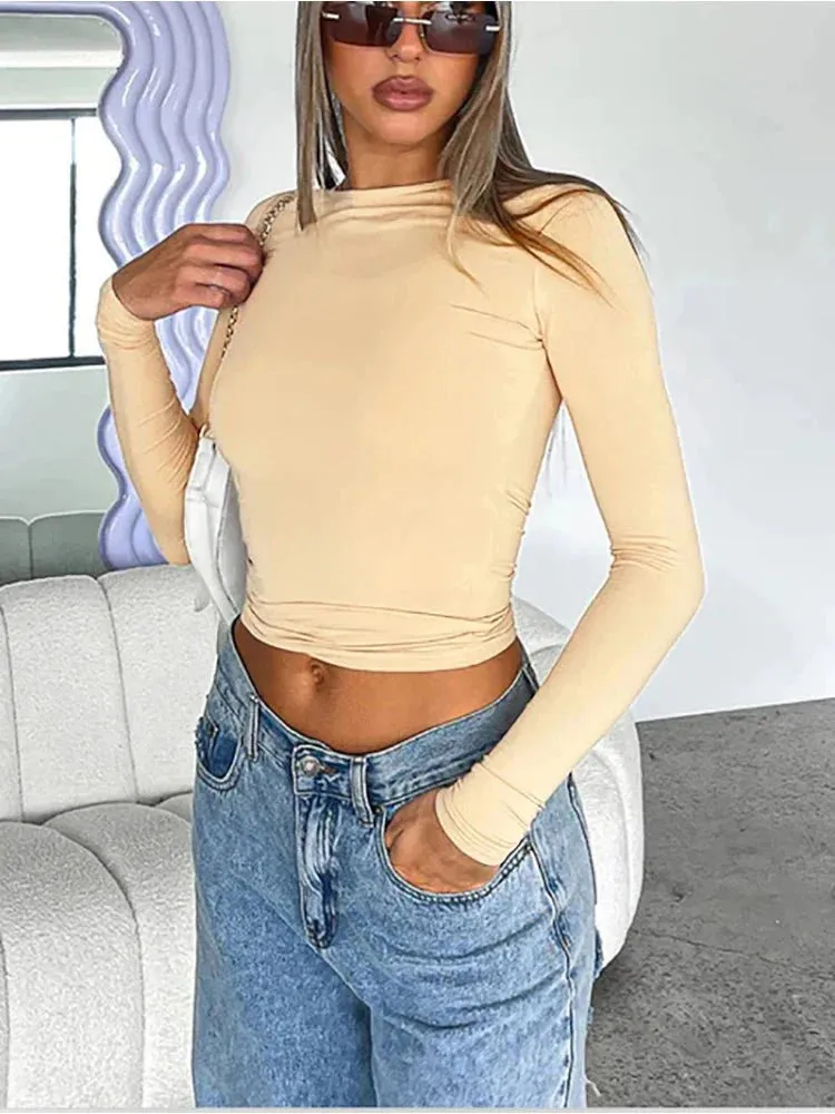 Evelina - Elegant Slim Fit Woman's Long Sleeved Top