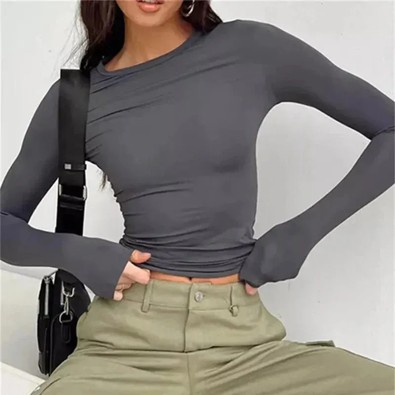 Evelina - Elegant Slim Fit Woman's Long Sleeved Top