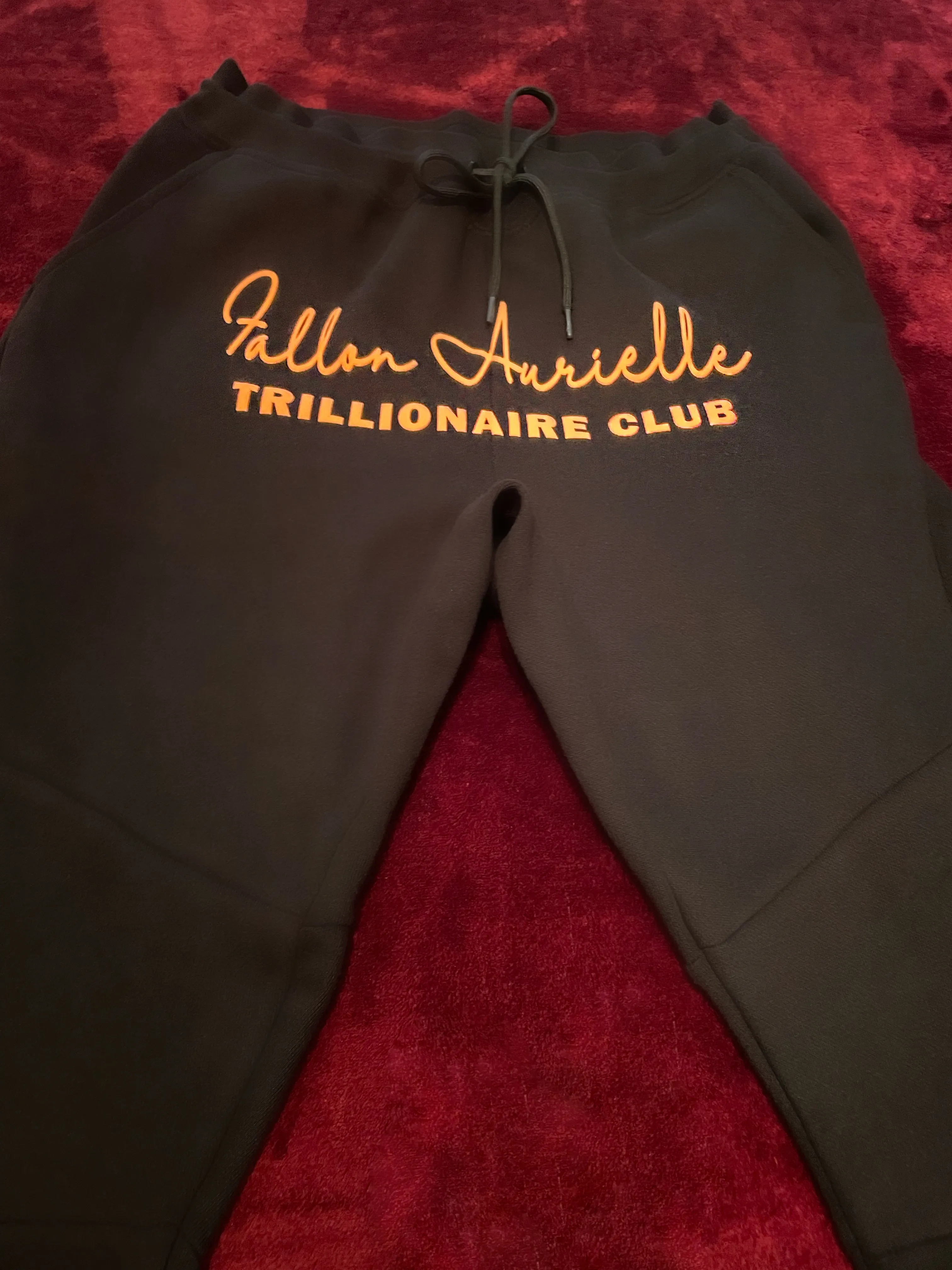 Fallon Aurielle Unisex Signature Trillionaire Club T-Shirt (Orange & Black)
