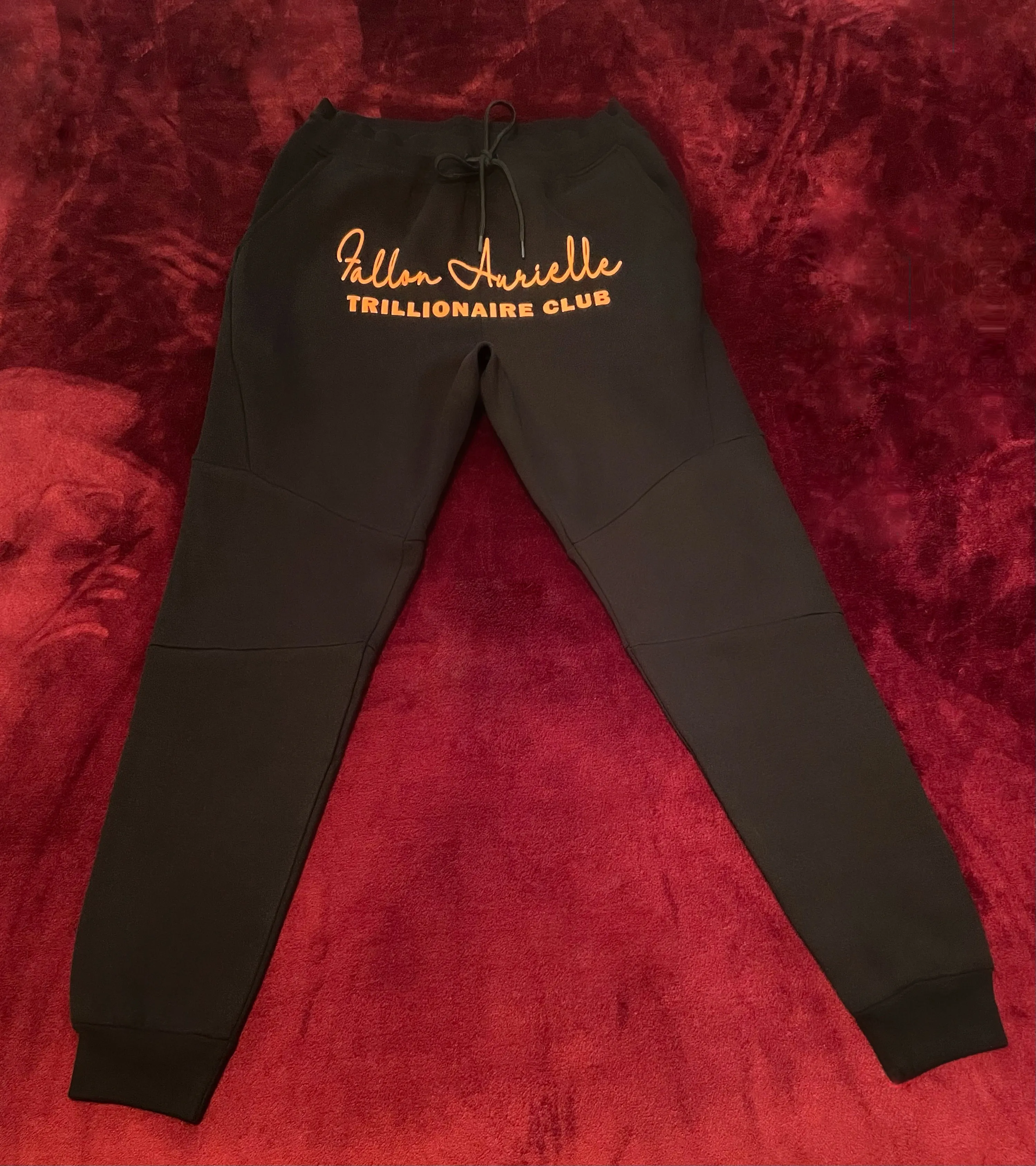 Fallon Aurielle Unisex Signature Trillionaire Club T-Shirt (Orange & Black)