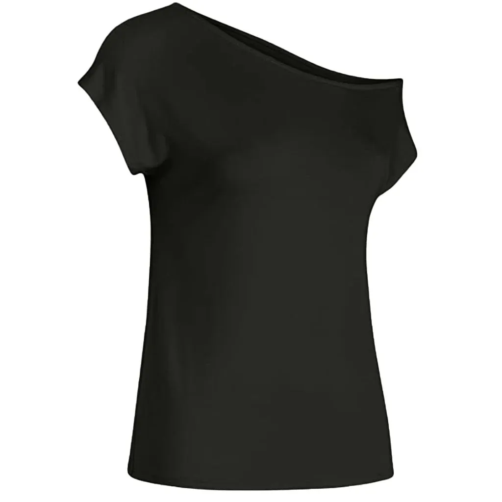 Fashion Women's tshirt Slim Casual Off Shoulder Short Sleeve T Shirts Summer Tops Tee Shirt Women Clothes
