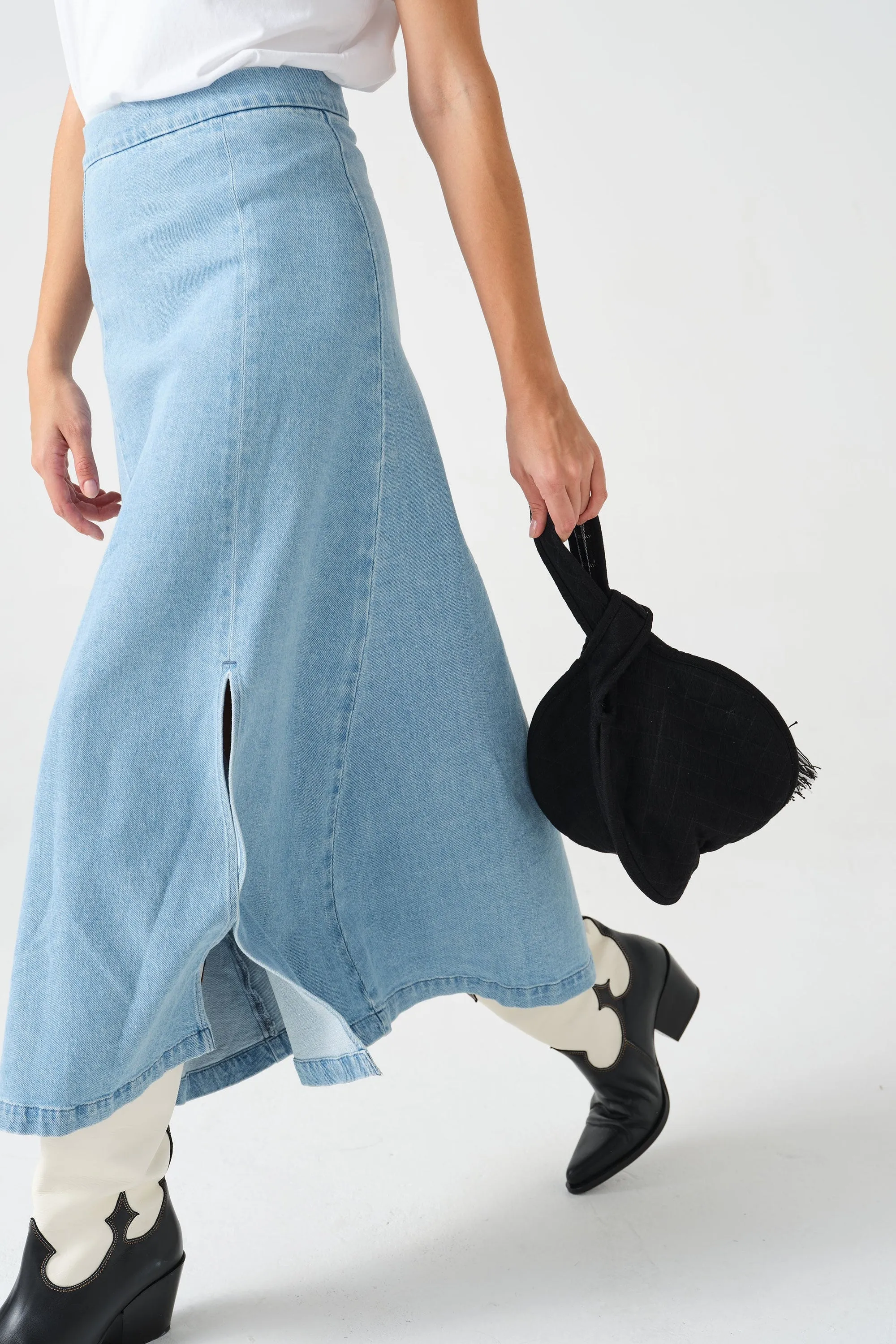 Faye Slip Skirt - Oceanic Blue