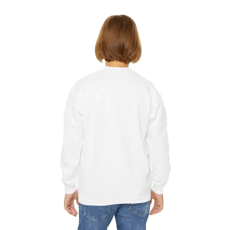 Festive Polar Bear Youth Crewneck Sweatshirt