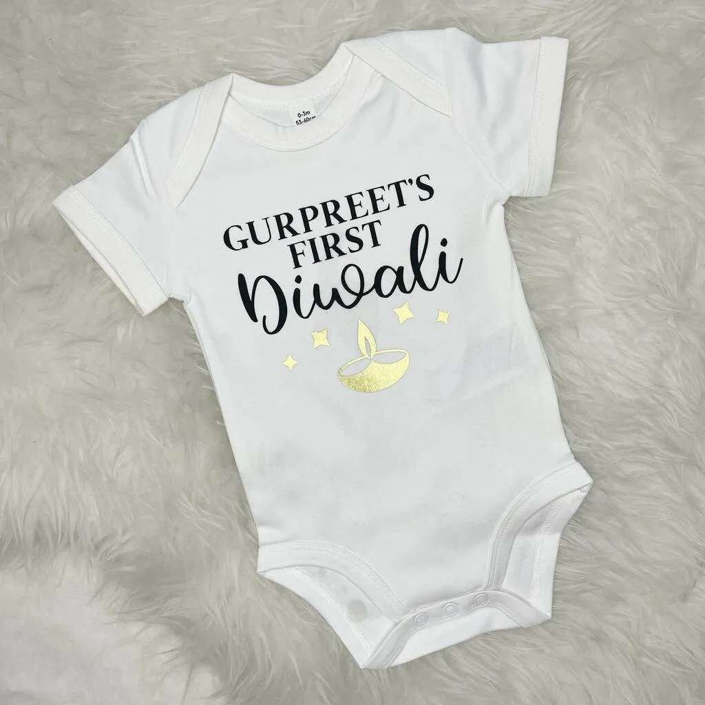First Diwali Personalised Babygrow