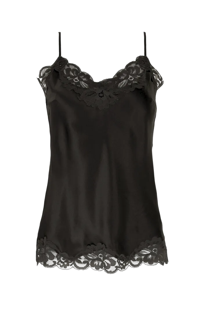 Floral Lace Cami in Black