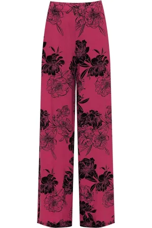 Flower Floral Print Wide Leg Palazzo Trouser
