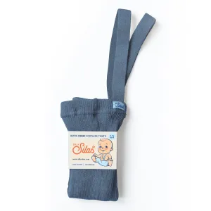 FOOTLESS SILLY SILAS TIGHTS WITH BRACES STEEL BLUE BLEND