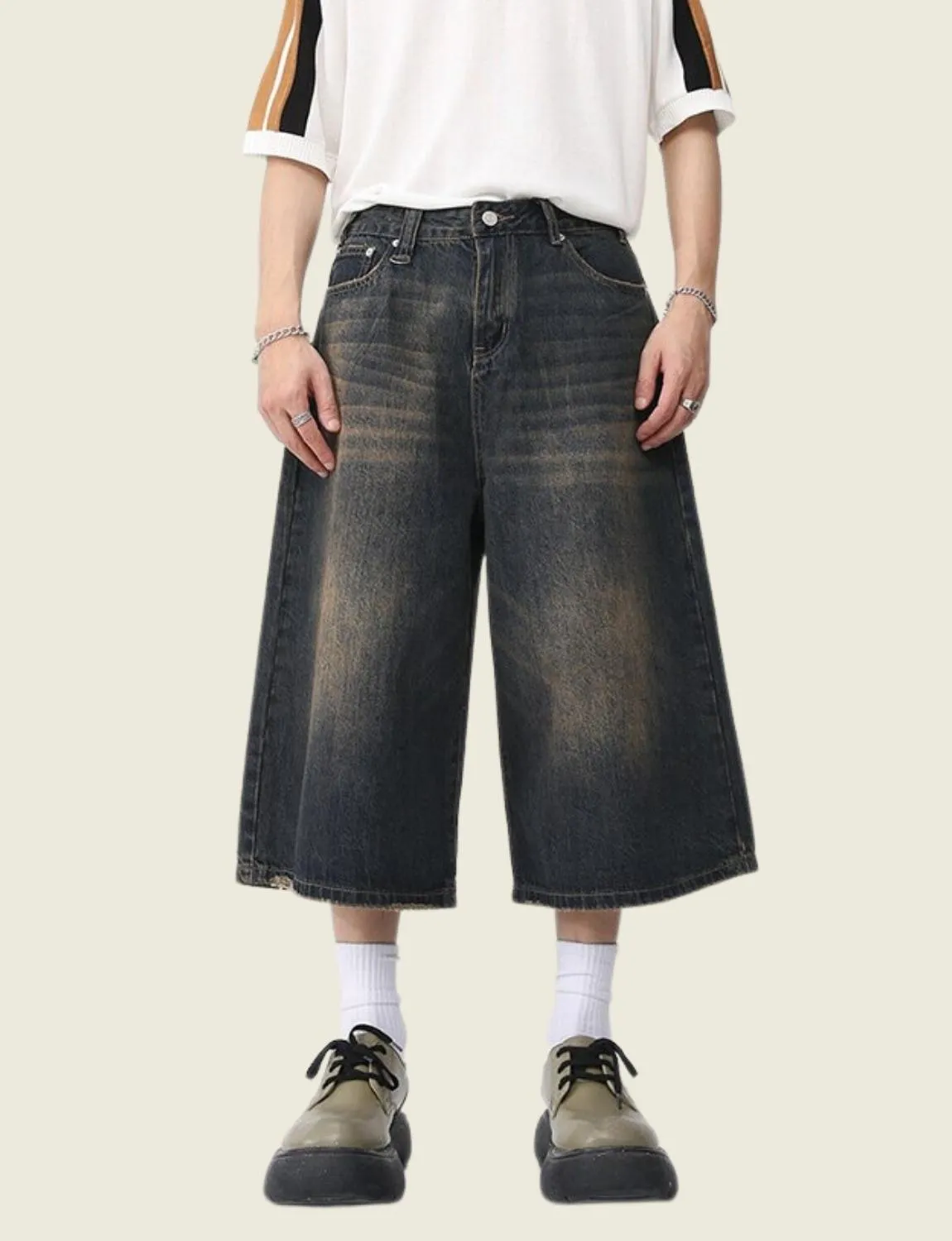 FSW® Vintage Loose Wide Leg Knee Length Shorts