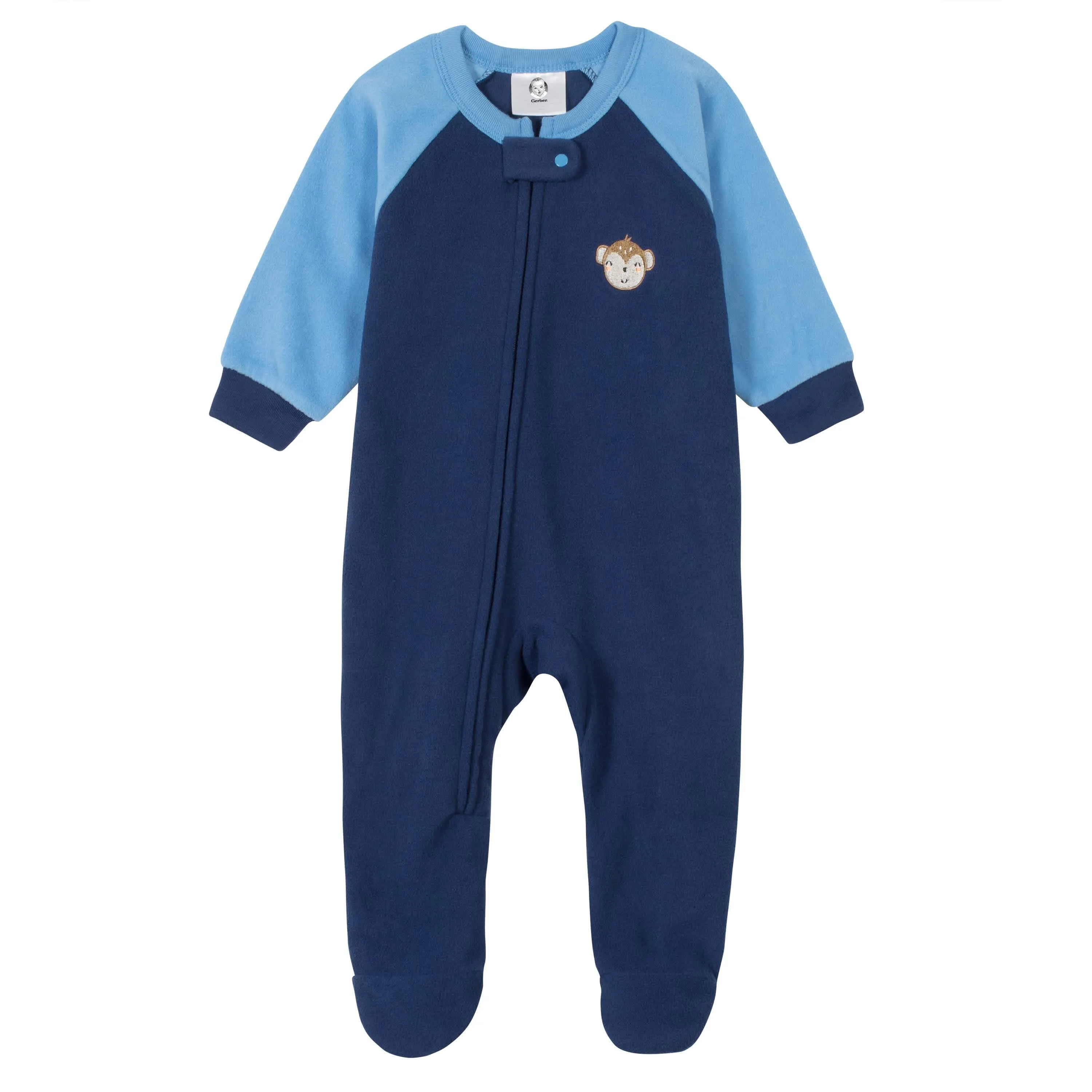 Gerber® 4-Pack Baby Boys Monkeys & Dinos Fleece Pajamas