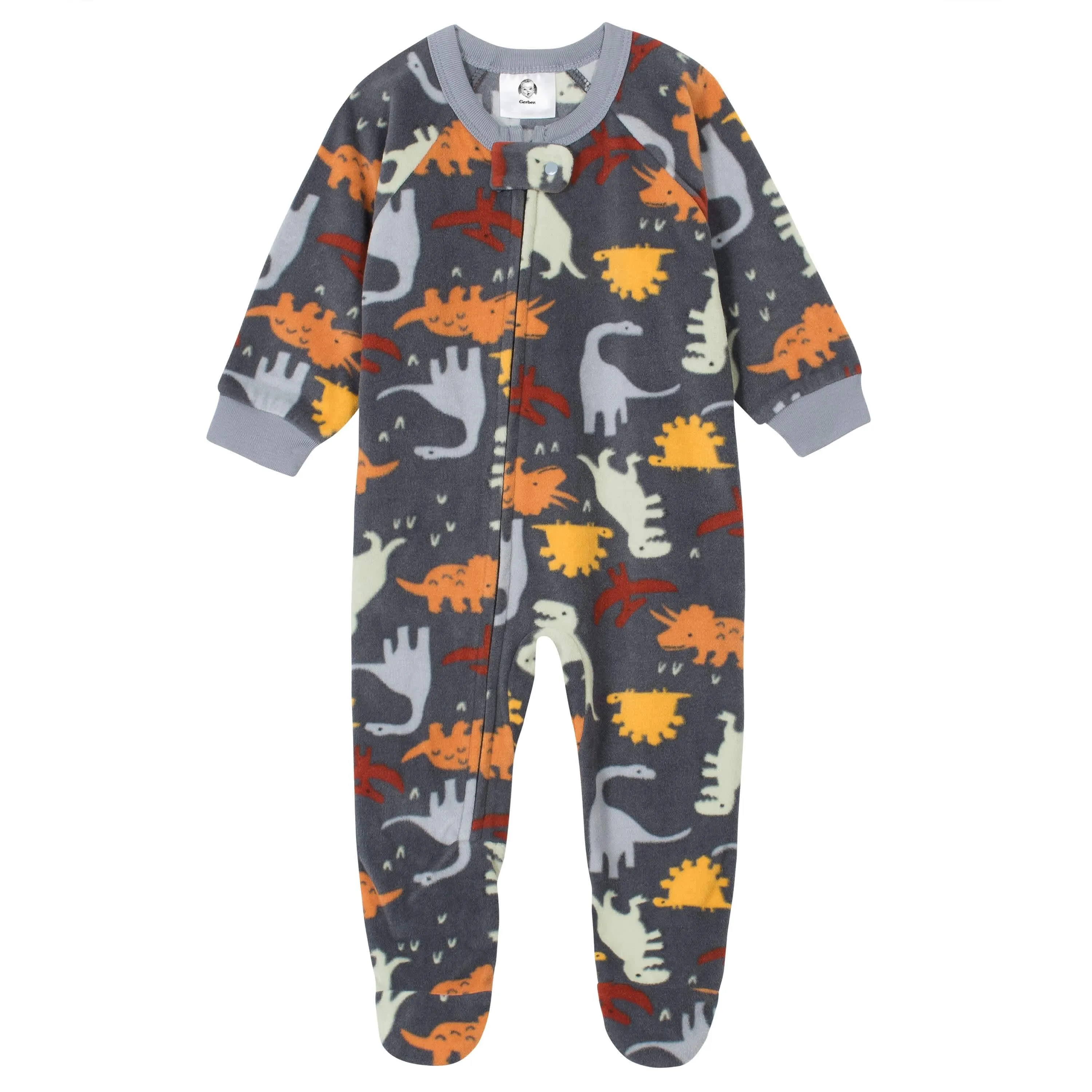 Gerber® 4-Pack Baby Boys Monkeys & Dinos Fleece Pajamas