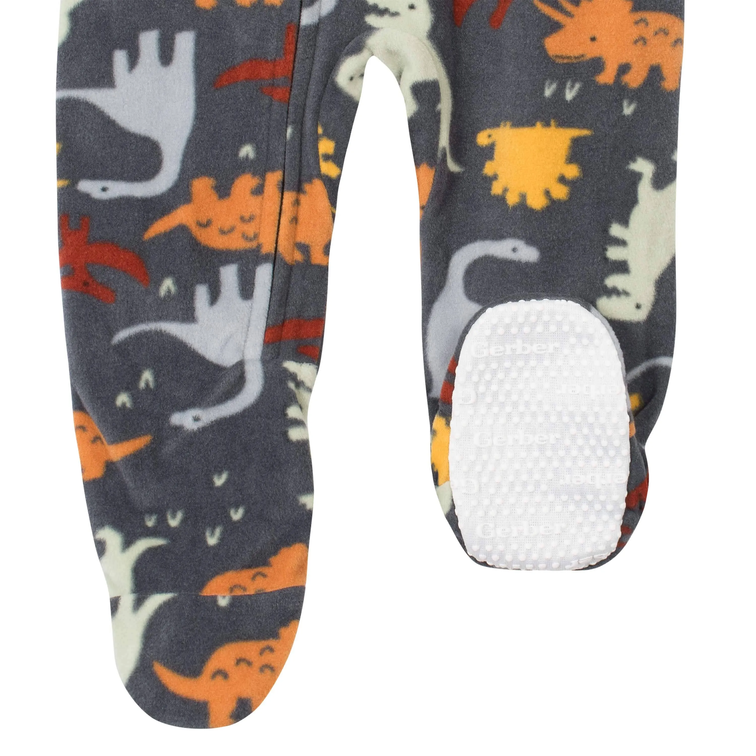 Gerber® 4-Pack Baby Boys Monkeys & Dinos Fleece Pajamas