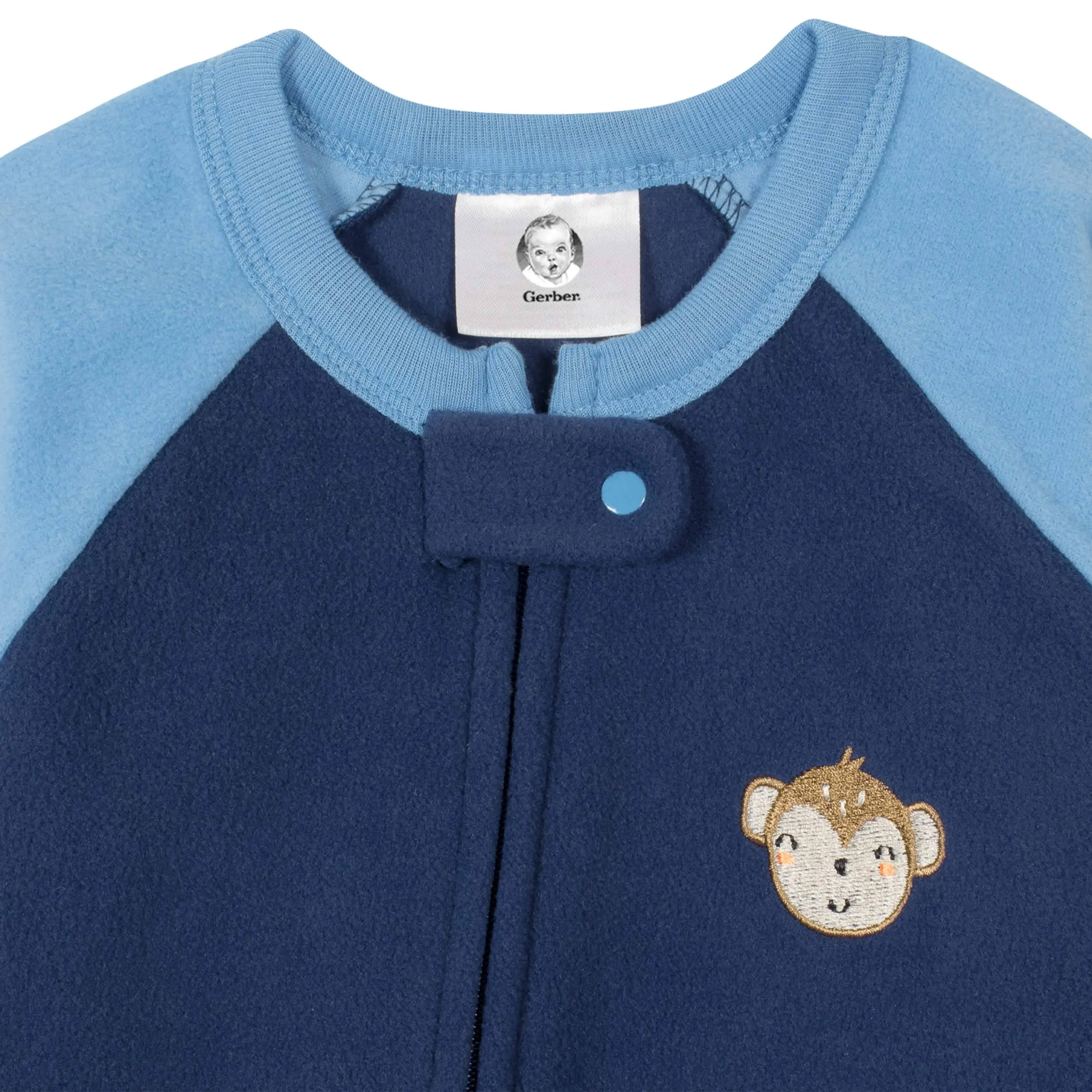 Gerber® 4-Pack Baby Boys Monkeys & Dinos Fleece Pajamas