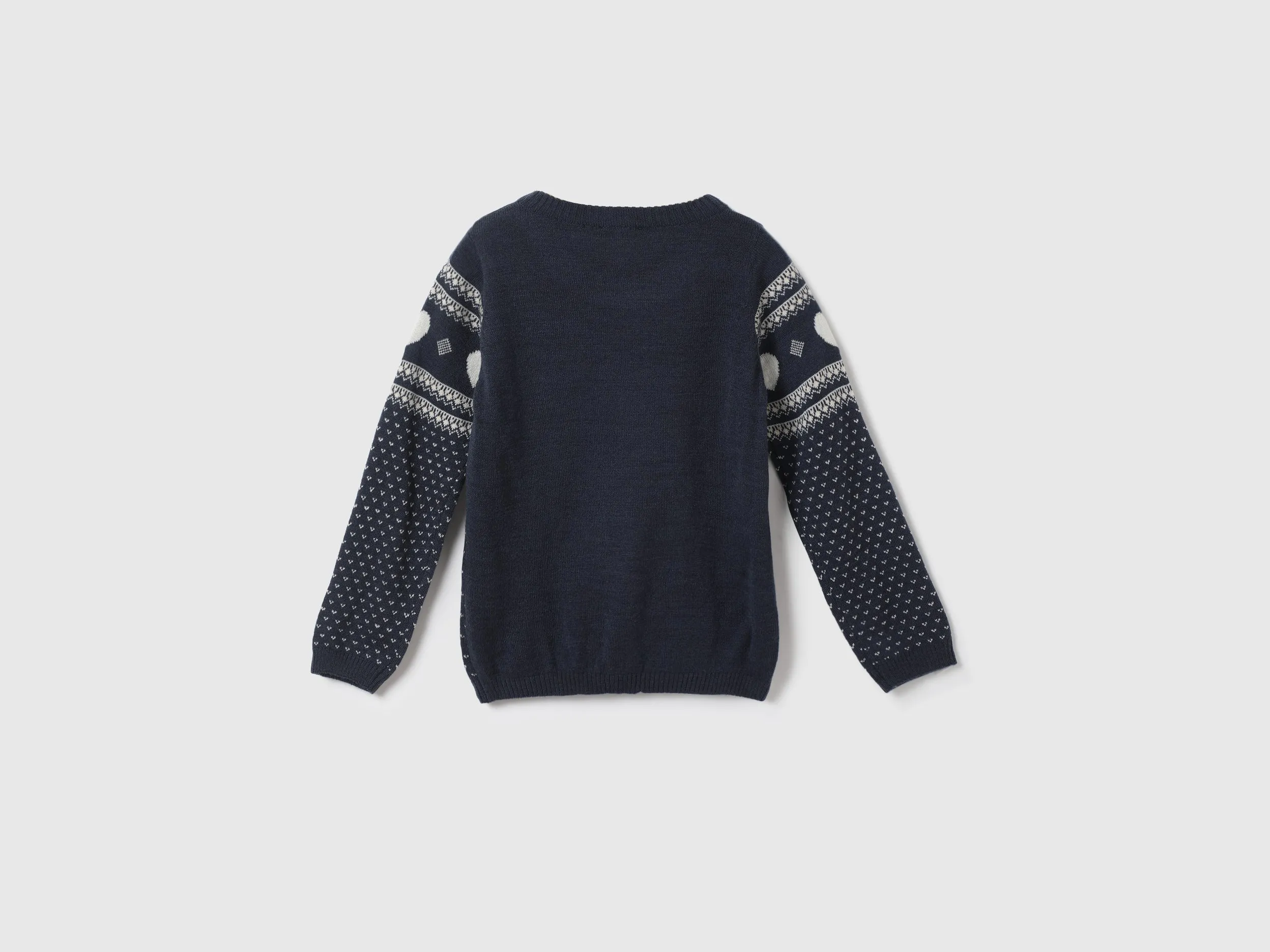 Girls Patterned Round Neck Sweater